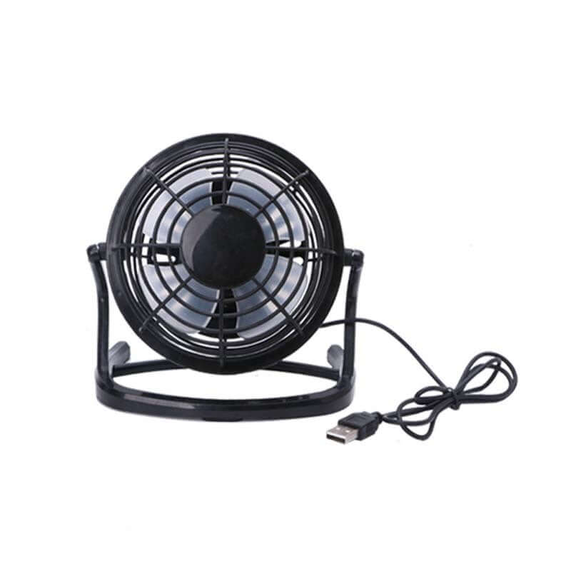 New Mini Portable Super Mute USB Fan Desk Cooling for Laptop and Notebook, Ultra Quiet Design, Adjustable Angle, Black Fan with USB Cable