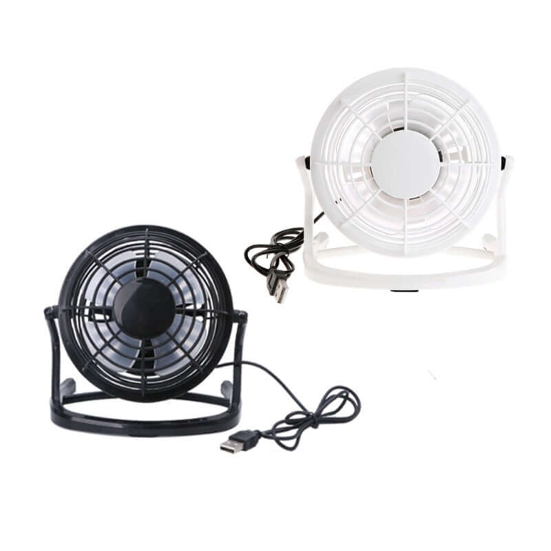 New Mini Portable Super Mute USB Fan for Desk Cooling, Laptop and Notebook, Available in Black and White, Ultra Quiet Design, Adjustable Angle
