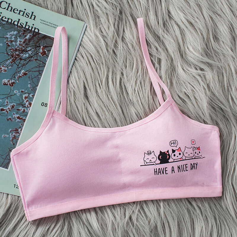 Girl's Bras Cotton Vest Cute