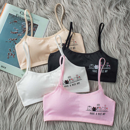 Girl's Bras Cotton Vest Cute