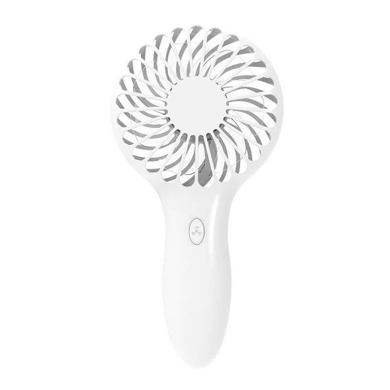White handheld portable mini pocket fan cooler for summer cooling