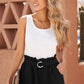 Tied High Waist Three-point Wide Leg Shorts