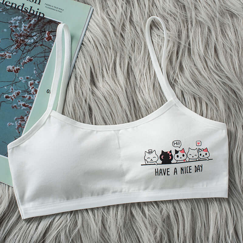 Girl's Bras Cotton Vest Cute