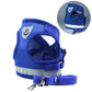 Breathable pet car seat belt and leash combo in blue, designed for comfort and safety during walks.