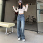 Women's Straight Loose American Retro Wide Leg Jeans