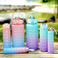 Gradient Three-piece Cup Large Capacity Sports Cold Water Bottle