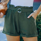 Tied High Waist Three-point Wide Leg Shorts