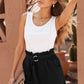 Tied High Waist Three-point Wide Leg Shorts
