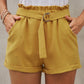 Tied High Waist Three-point Wide Leg Shorts