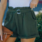 Tied High Waist Three-point Wide Leg Shorts